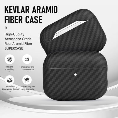 Black Color Carbon Aramid Fiber Earphone Case for AirPods Pro 3