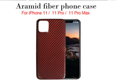 Hitam Dan Merah Glossy Twill Aramid iPhone 11 Cover Case