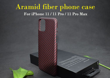 Tidak Melting Point Nyata Aramid Fiber Phone Case Untuk iPhone 11 Pro Max