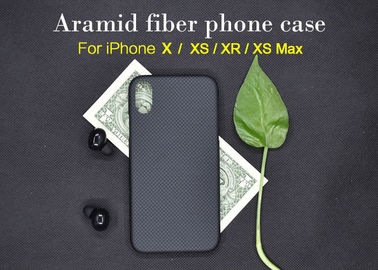 Scratch Resistant Gaya Polos Nyata Aramid Fiber Phone Case Untuk iPhone X