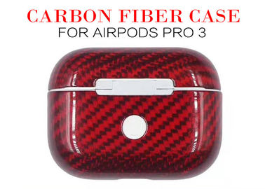 Airpods Pro 3 Merah Tahan Air 3K Carbon Fiber Airpods Case