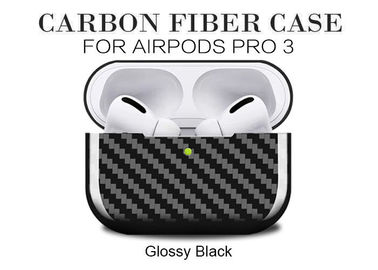 Twill Glossy Carbon Fiber Airpods Case Untuk Airpods Pro 3