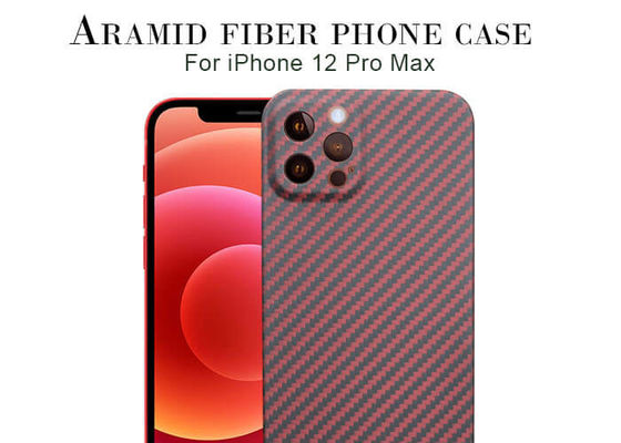 Casing Serat Karbon Casing Ponsel Serat Aramid untuk Casing Ponsel iPhone 12 Pro Max Kevlar