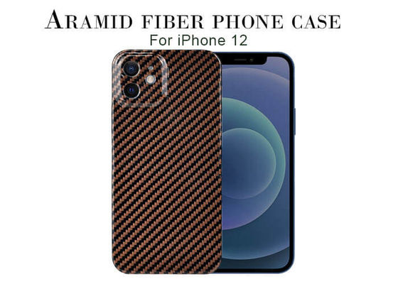 Ketebalan 0.65mm Ultra Ringan Glossy Carbon Aramid Fiber iPhone 12 Case