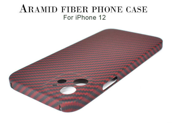 Permukaan Matte 0.65mm Aramid Fiber Phone Case Untuk iPhone 12