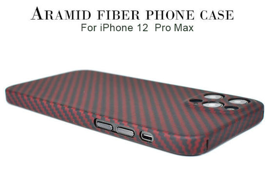 iPhone 12 Pro Max Kamera Merah Perlindungan Penuh Aramid Fiber Case