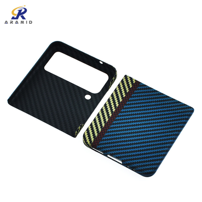 Warna Campuran Disesuaikan Logo Aramid Fiber Phone Case Untuk Samsung Flip 4