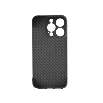 2024 Customized Cutting Frame Aramid Carbon Fiber Phone Cover untuk iPhone 16 dengan Ketebalan 0,8mm dan Berat 16g
