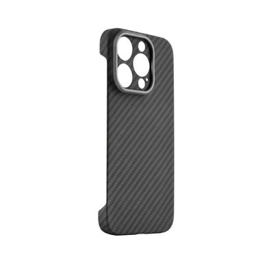 2024 Customized Cutting Frame Aramid Carbon Fiber Phone Cover untuk iPhone 16 dengan Ketebalan 0,8mm dan Berat 16g
