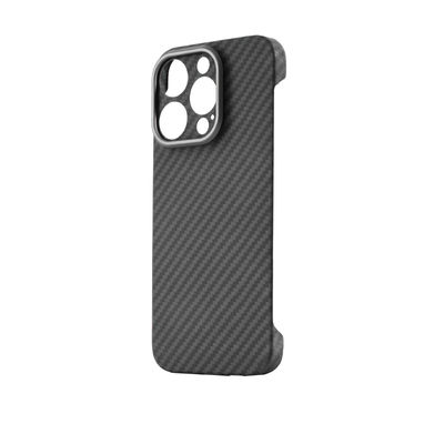 2024 Customized Cutting Frame Aramid Carbon Fiber Phone Cover untuk iPhone 16 dengan Ketebalan 0,8mm dan Berat 16g