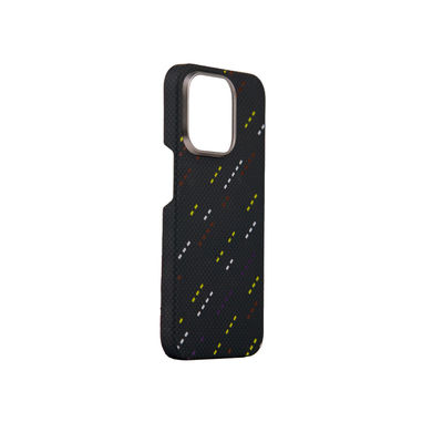 Custom Pattern Logo Power Case Anti-Knock Aramid Carbon Fiber Phone Case untuk iPhone 16 Pro Max
