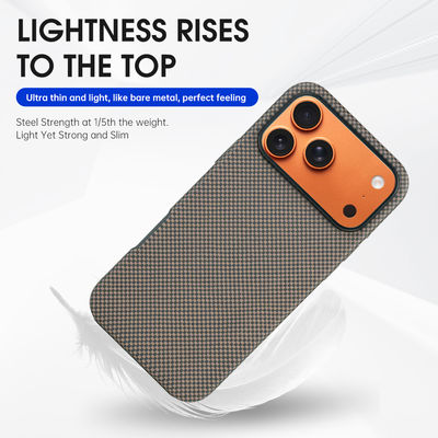 Customized Side Injection TPU Aramid Carbon Fiber Mobile Phone Cover for iPhone 17 Pro