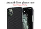 Matte Aramid Fiber Case Telepon Untuk iPhone 11 Pro Twill Style Fungsi Pelindung