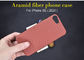 Warna Oranye M Gaya Tekstur Nyata Aramid Fiber Phone Case Untuk iPhone SE