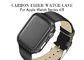 Warna Hitam Matte Finish Carbon Aramid Fiber Apple Watch Series 4 Case