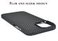 Cincin Plastik Warna Hitam Aramid Fiber Phone Case Untuk iPhone 12 12 Pro
